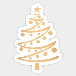 Modern Christmas Tree Sticker